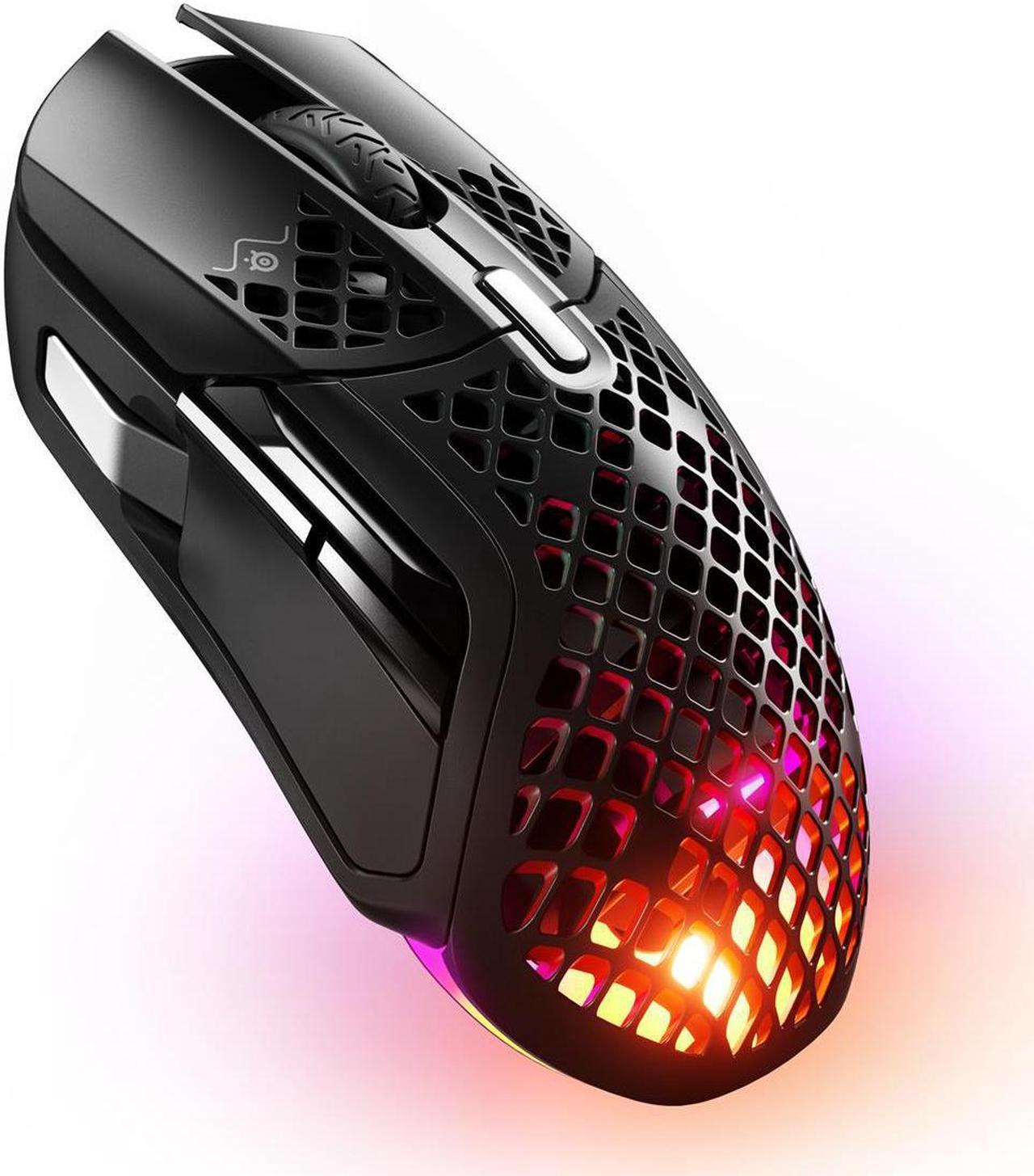 SteelSeries Aerox 5 Wireless - Lightweight Wireless Gaming Mouse - 18000 CPI -- TrueMove Air Optical Sensor - Ultra-lightweight Water Resistant Design – 180+ Hour Battery Life