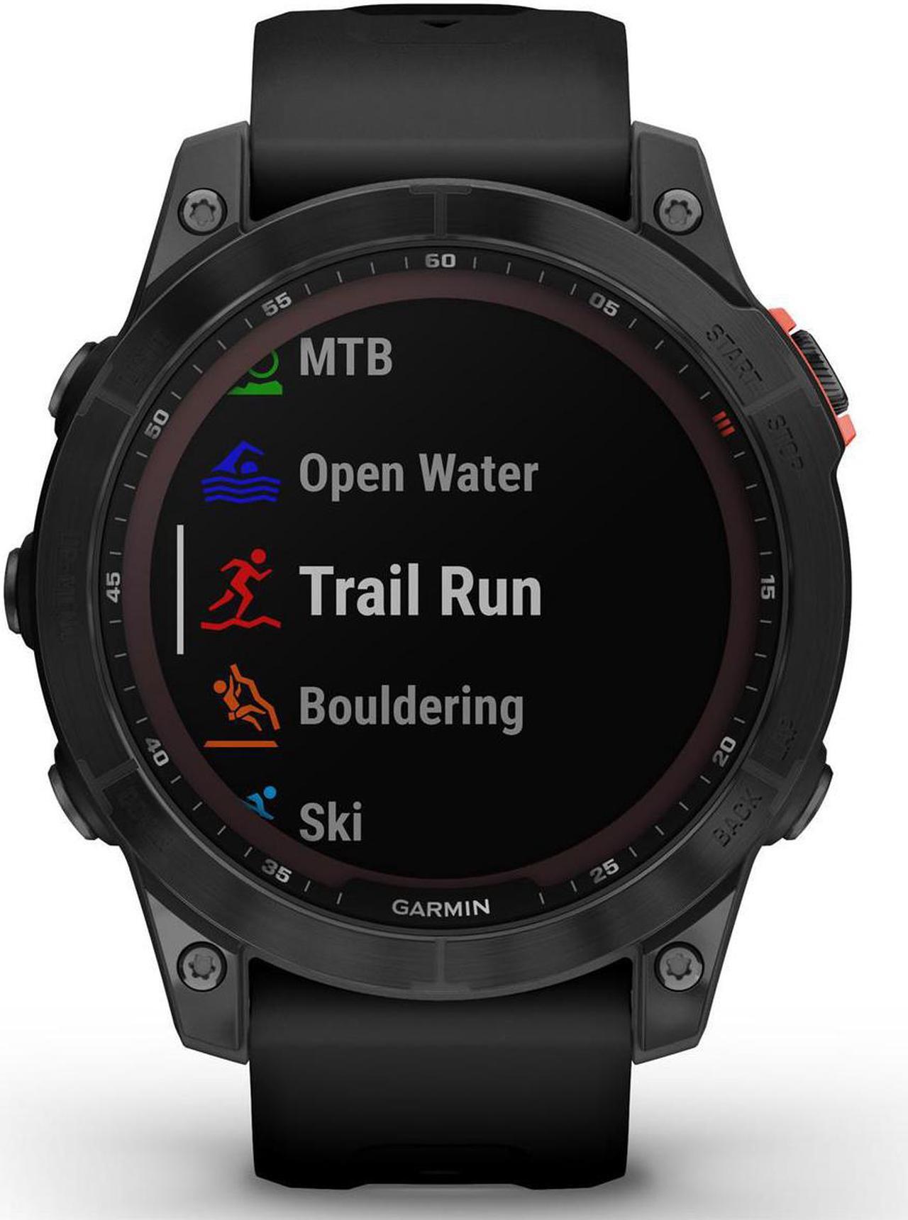 Alt view image 8 of 12 - Garmin fenix 7 - Solar Edition, Slate Gray with Black Band