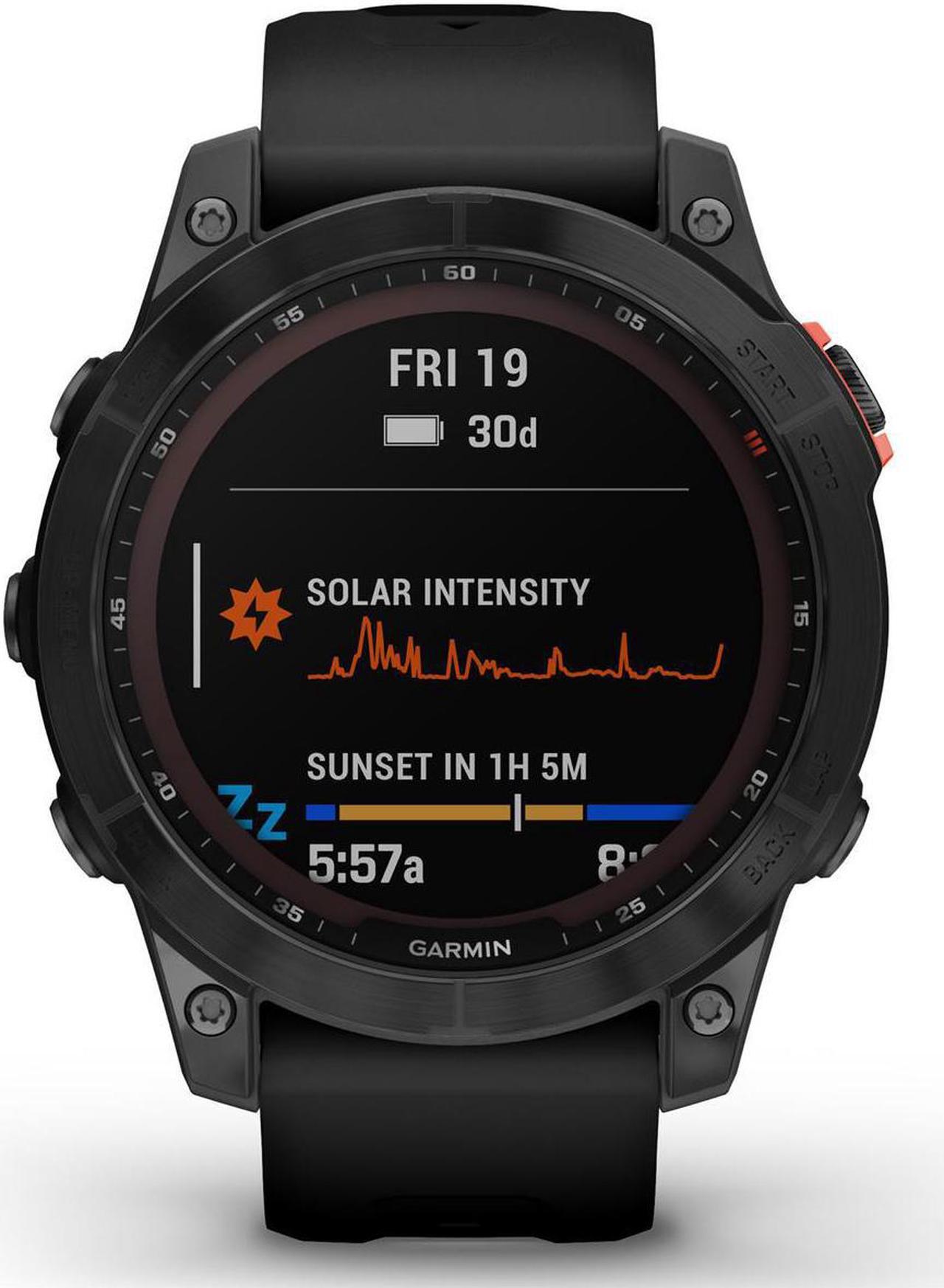 Alt view image 3 of 12 - Garmin fenix 7 - Solar Edition, Slate Gray with Black Band