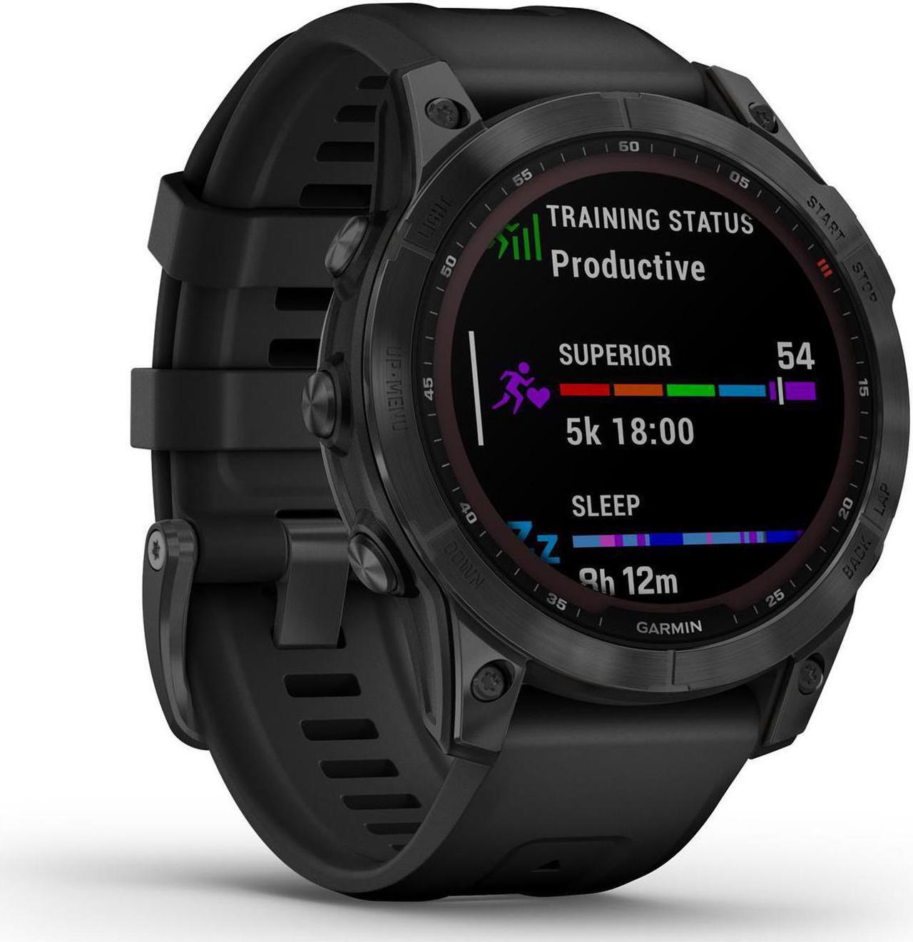 Alt view image 4 of 12 - Garmin fenix 7 - Solar Edition, Slate Gray with Black Band