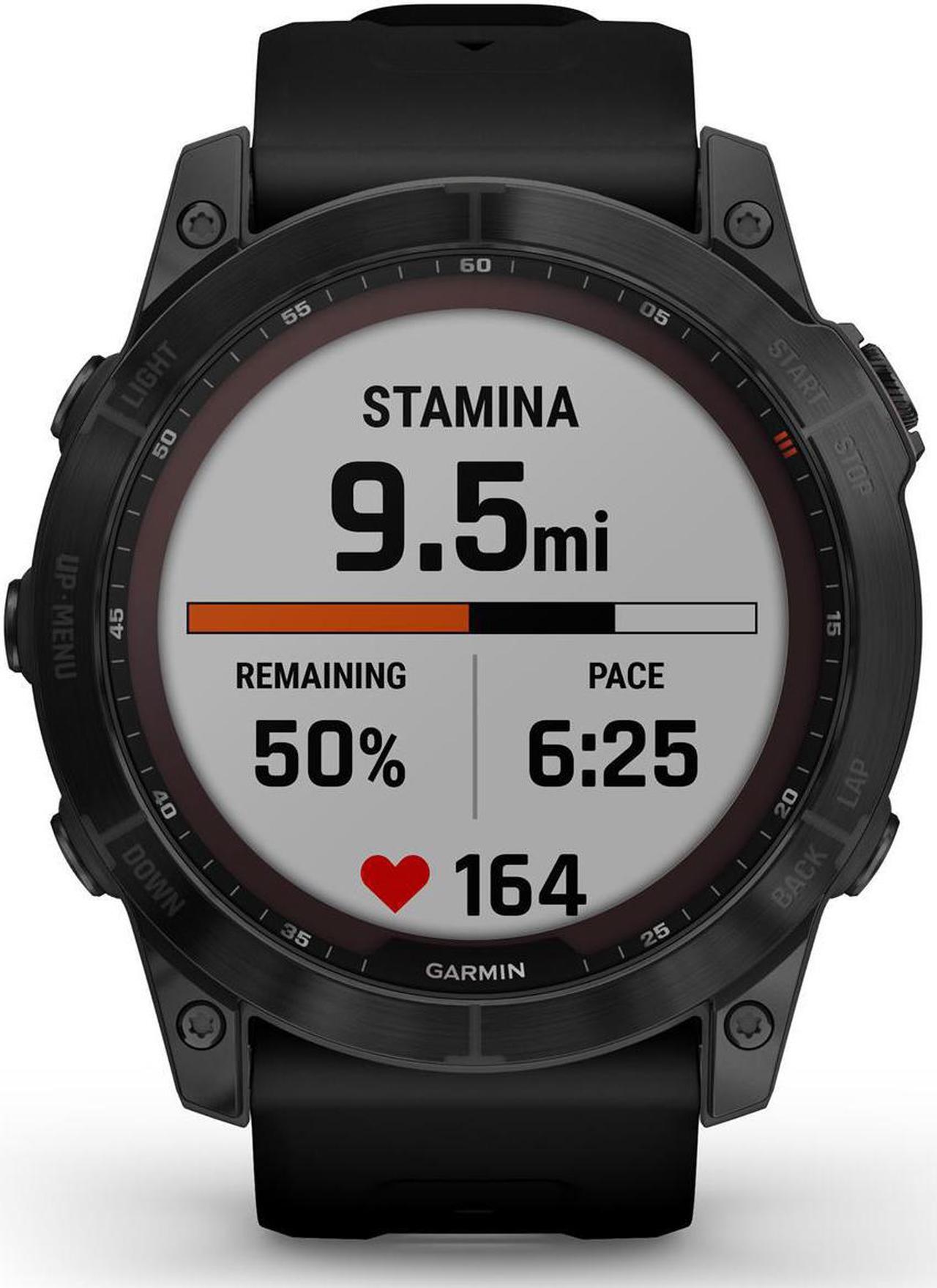 Alt view image 10 of 12 - Garmin Fenix 7X - Sapphire Solar Edition, Black DLC Titanium with Black Band | Multisport GPS Smart Watch 010-02541-22