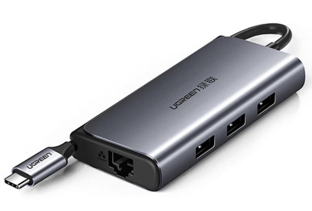 Main image of UGREEN USB C Hub Type-C to 3-Port USB 3.0 Dock with Gigabit Ethernet Adapter