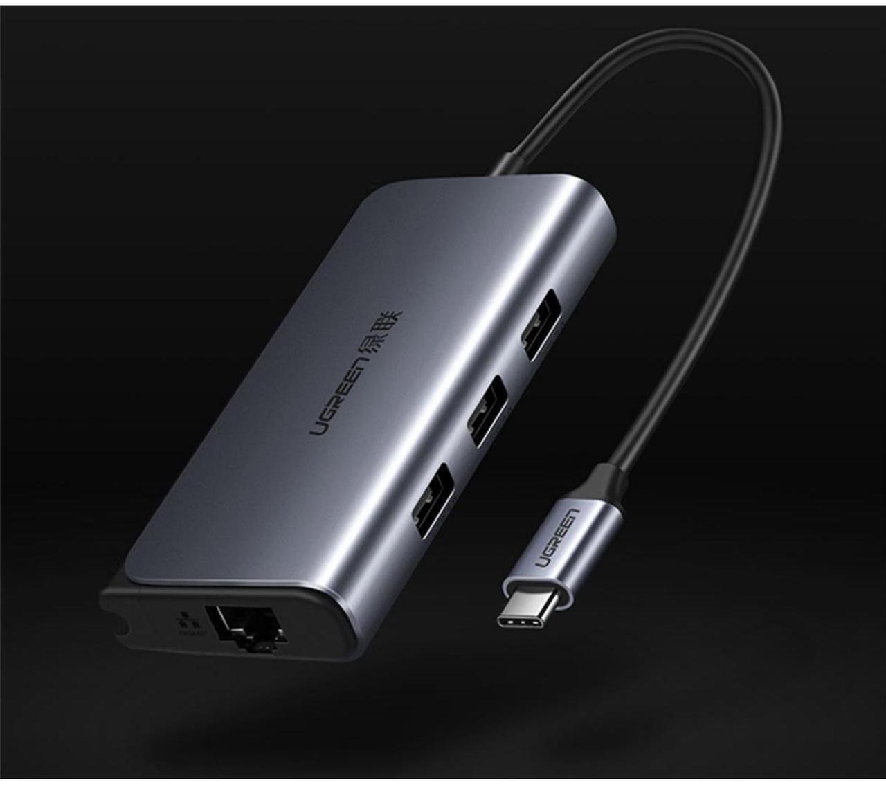 Alt view image 3 of 4 - UGREEN USB C Hub Type-C to 3-Port USB 3.0 Dock with Gigabit Ethernet Adapter