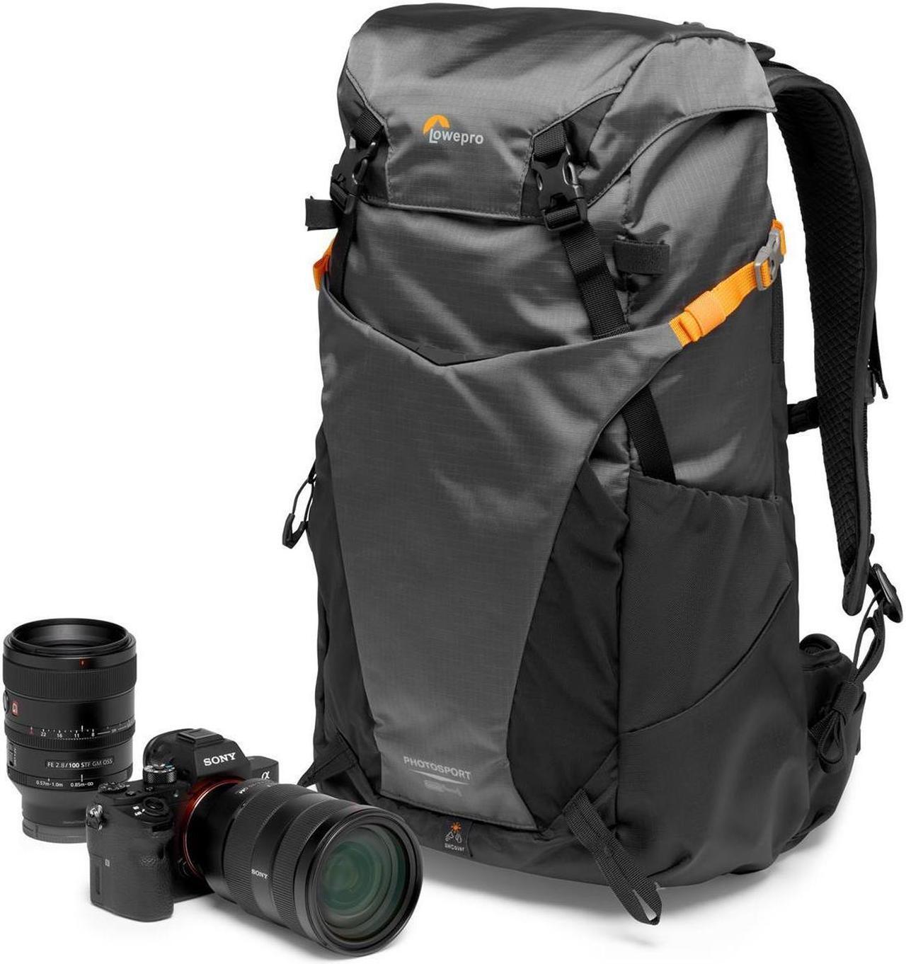 Alt view image 11 of 11 - Lowepro PhotoSport BP 24L AW III, Hiking Camera Backpack , with Side Access, with Removable Camera Insert, with Accessory Strap System, Grey, for Mirrorless compatible with Sony 7