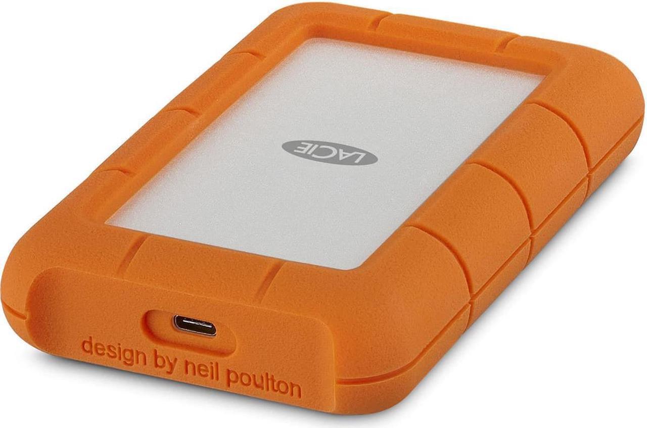 Alt view image 3 of 8 - LaCie 2TB Rugged USB 3.0 Type-C Portable External Hard Drive HHD (STFR2000800) with Slinger Hard Drive Case, Includes 1 Month Adobe CC