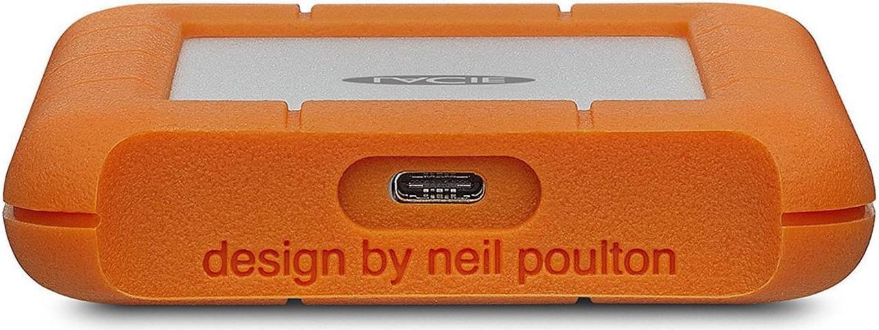 Alt view image 5 of 8 - LaCie 2TB Rugged USB 3.0 Type-C Portable External Hard Drive HHD (STFR2000800) with Slinger Hard Drive Case, Includes 1 Month Adobe CC