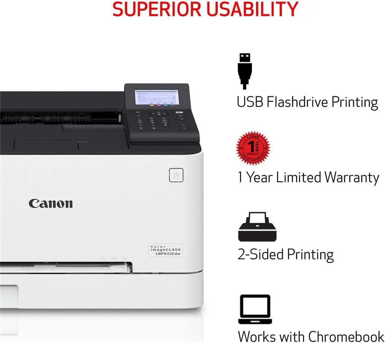 Alt view image 7 of 11 - Canon imageCLASS LBP632Cdw Desktop Wireless Laser Printer Color 5159C003