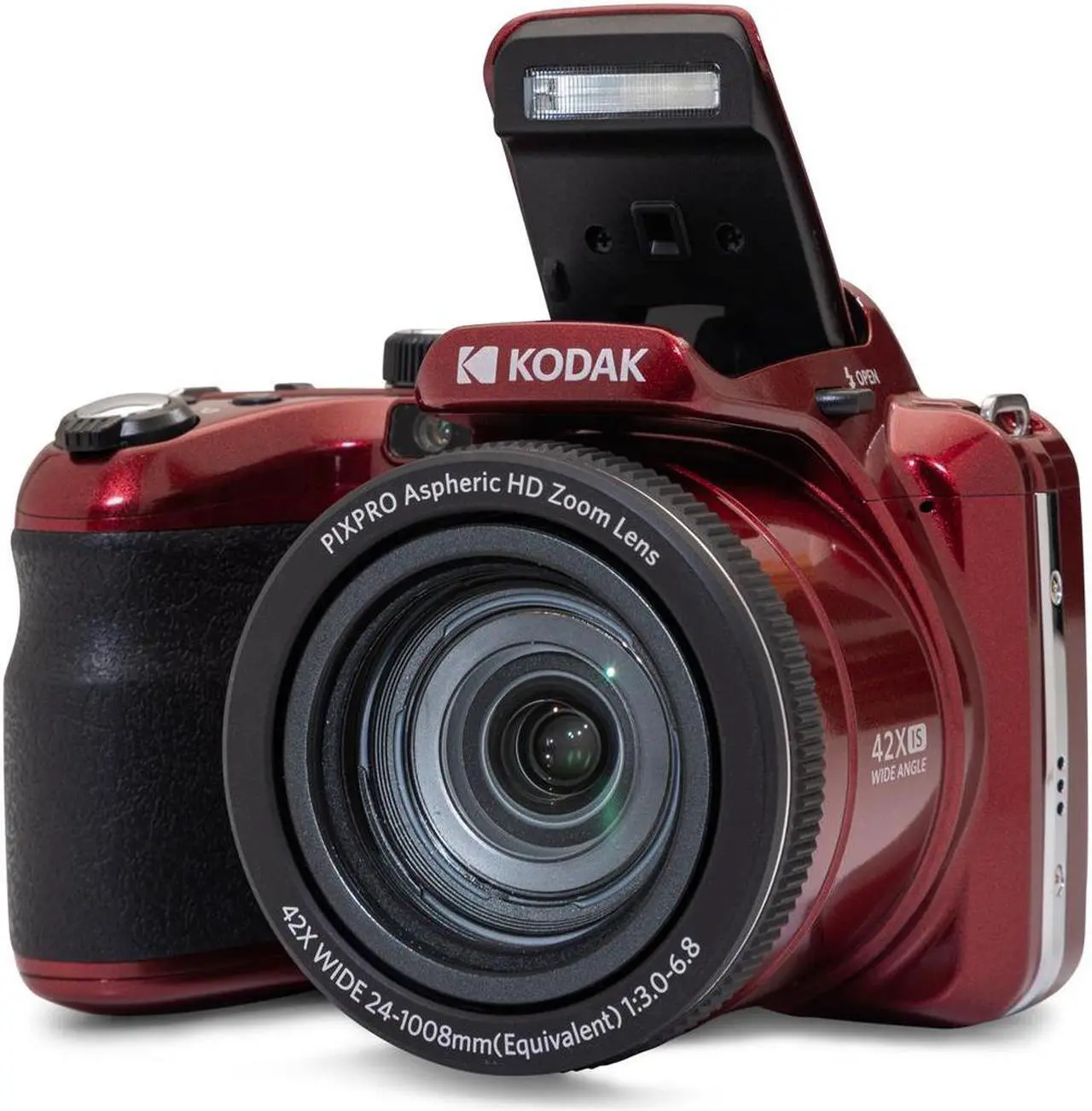 Alt view image 12 of 15 - Kodak PIXPRO AZ425 Astro Zoom 20MP Digital Camera with 42x Optical Zoom (Red)