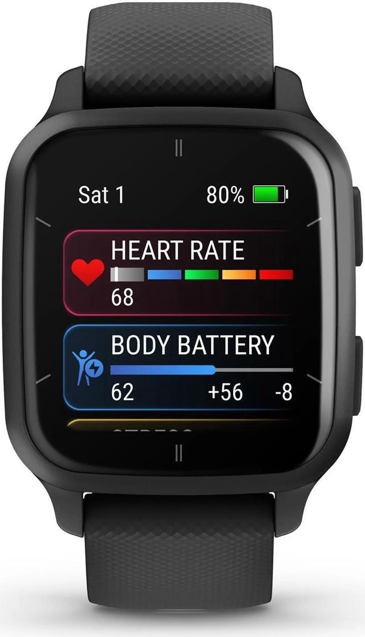 Alt view image 3 of 15 - Garmin Venu® Sq 2 - Music Edition, GPS Smartwatch, Slate and Black, 40 mm