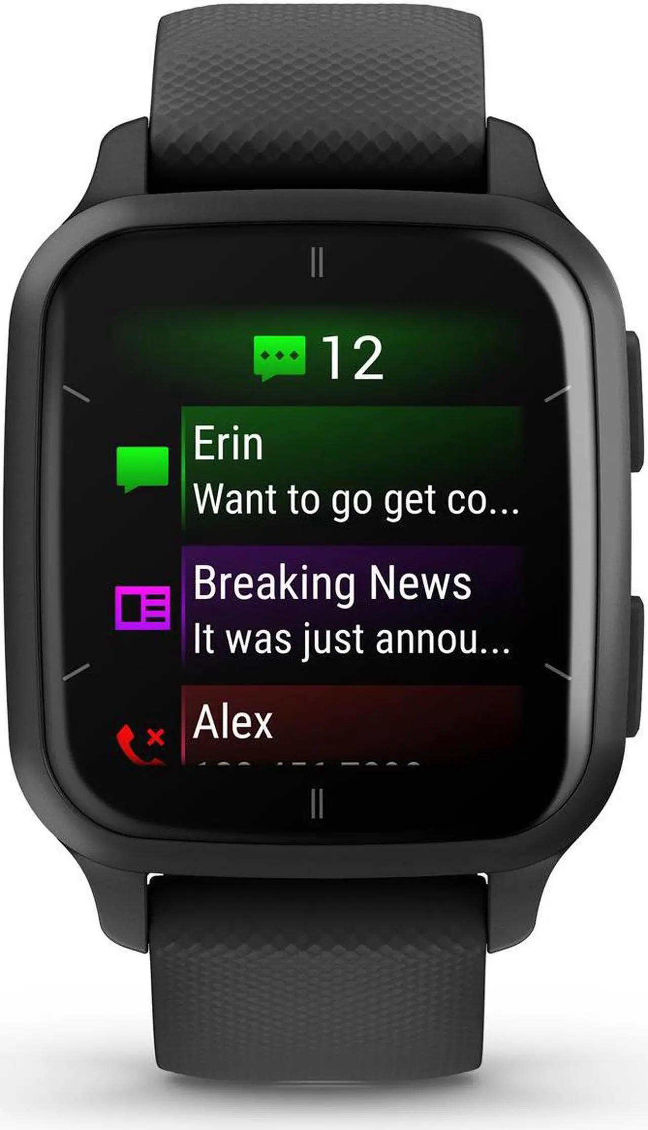 Alt view image 7 of 15 - Garmin Venu® Sq 2 - Music Edition, GPS Smartwatch, Slate and Black, 40 mm