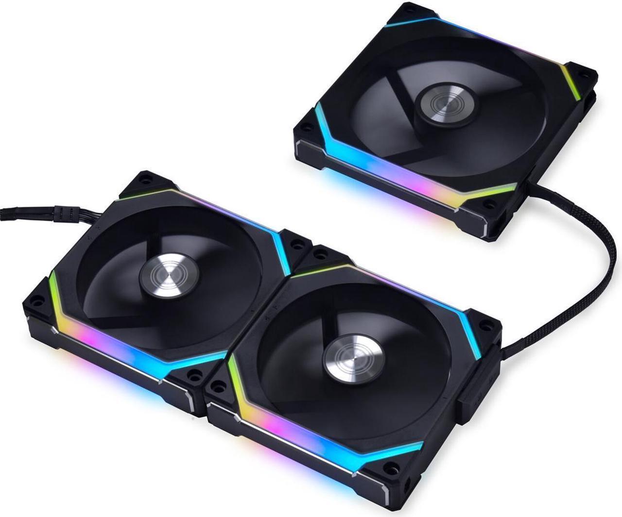 Alt view image 12 of 15 - Lian Li UNI Fan SL120 V2 RGB Black 3x 12cm Fan Pack with Controller - UF-SL120V2-3B