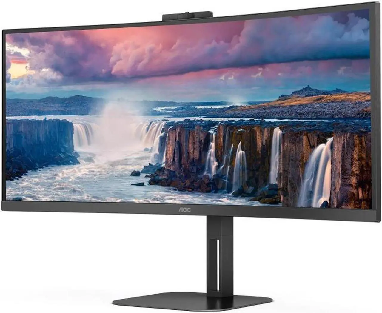 Alt view image 8 of 12 - AOC CU34V5CW 34" UW-QHD 3440x1440 100Hz 1ms Curved Screen LCD VA Monitor