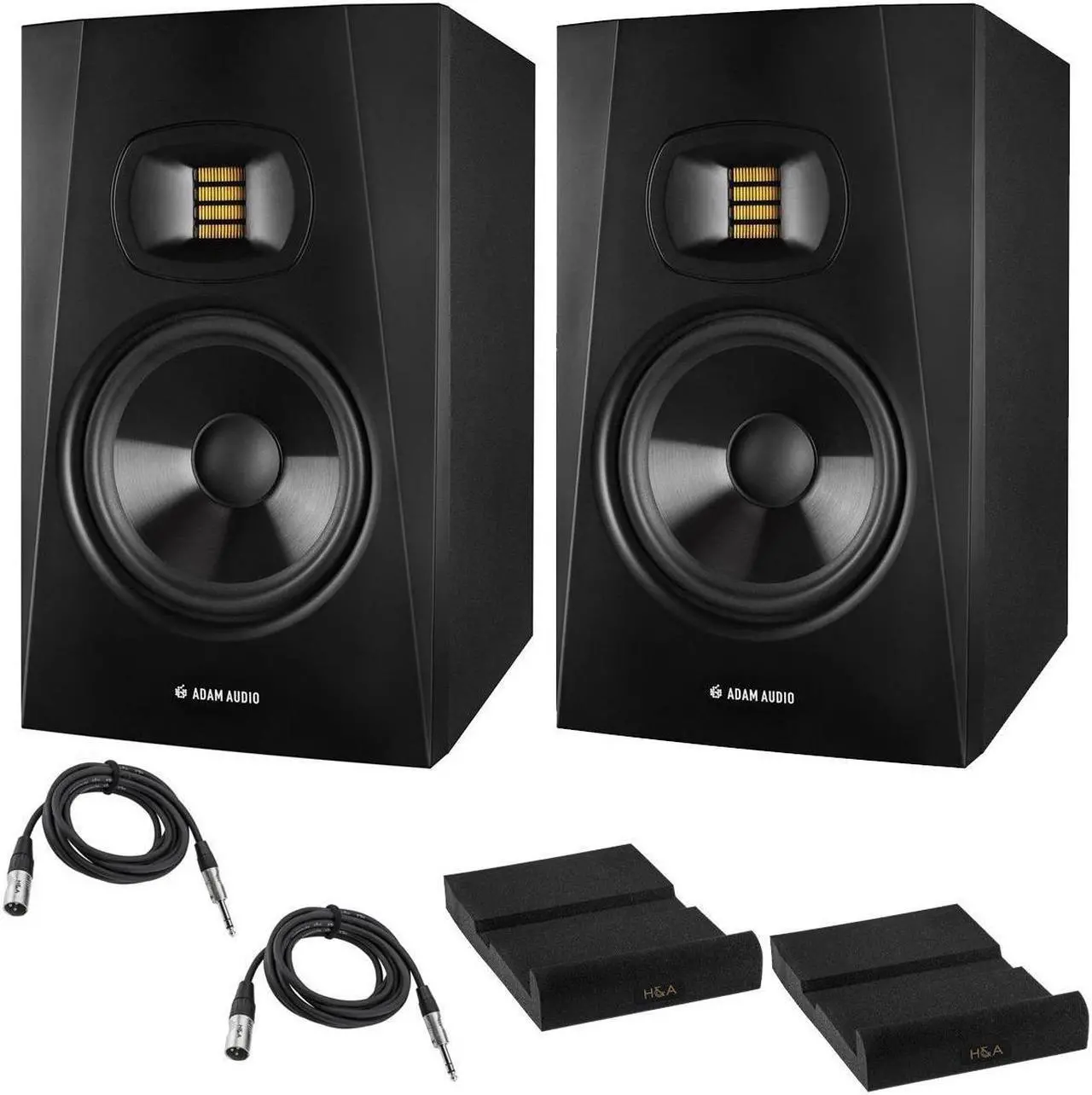 Main image of Adam Audio 2x Professional T7V Active Monitor with Isolation Pads & Cables