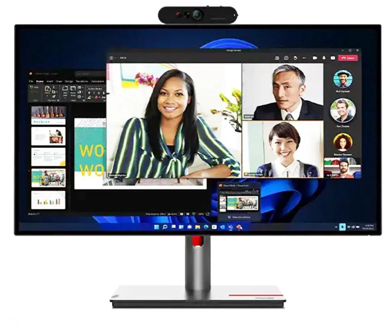 Alt view image 19 of 20 - Lenovo ThinkVision P27q-30 27 inch Monitor with ThinkVision MC60 Monitor webcam