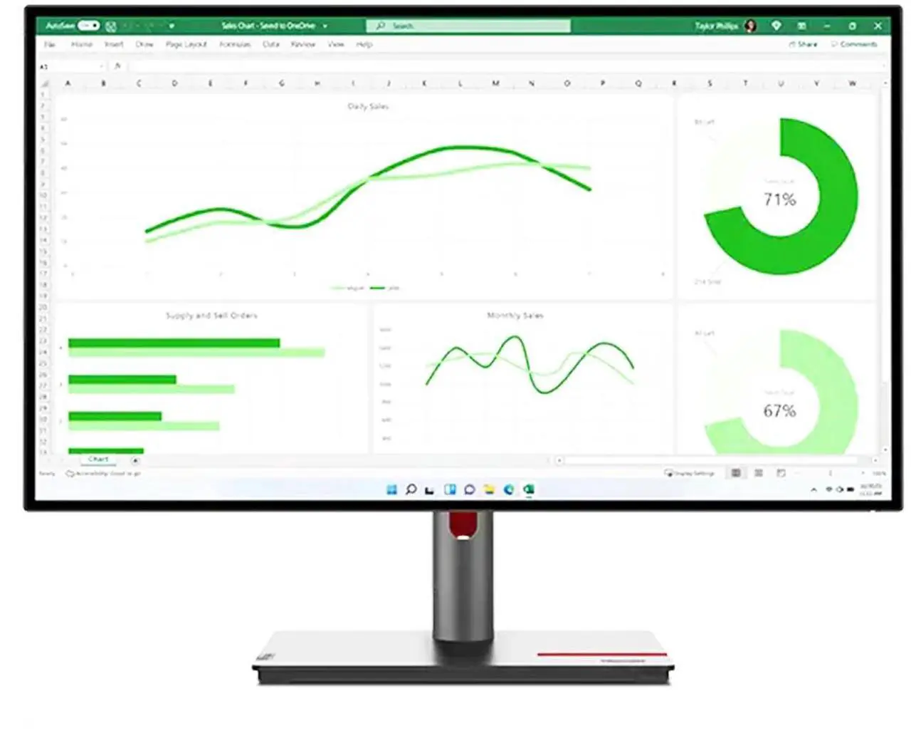 Alt view image 20 of 20 - Lenovo ThinkVision P27q-30 27 inch Monitor with ThinkVision MC60 Monitor webcam