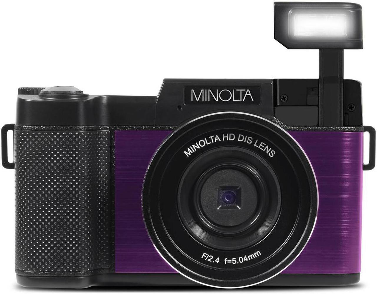 Alt view image 5 of 7 - Minolta MND30-P MND30 4x Digital Zoom 30 MP/2.7K Quad HD Digital Camera (Purple)