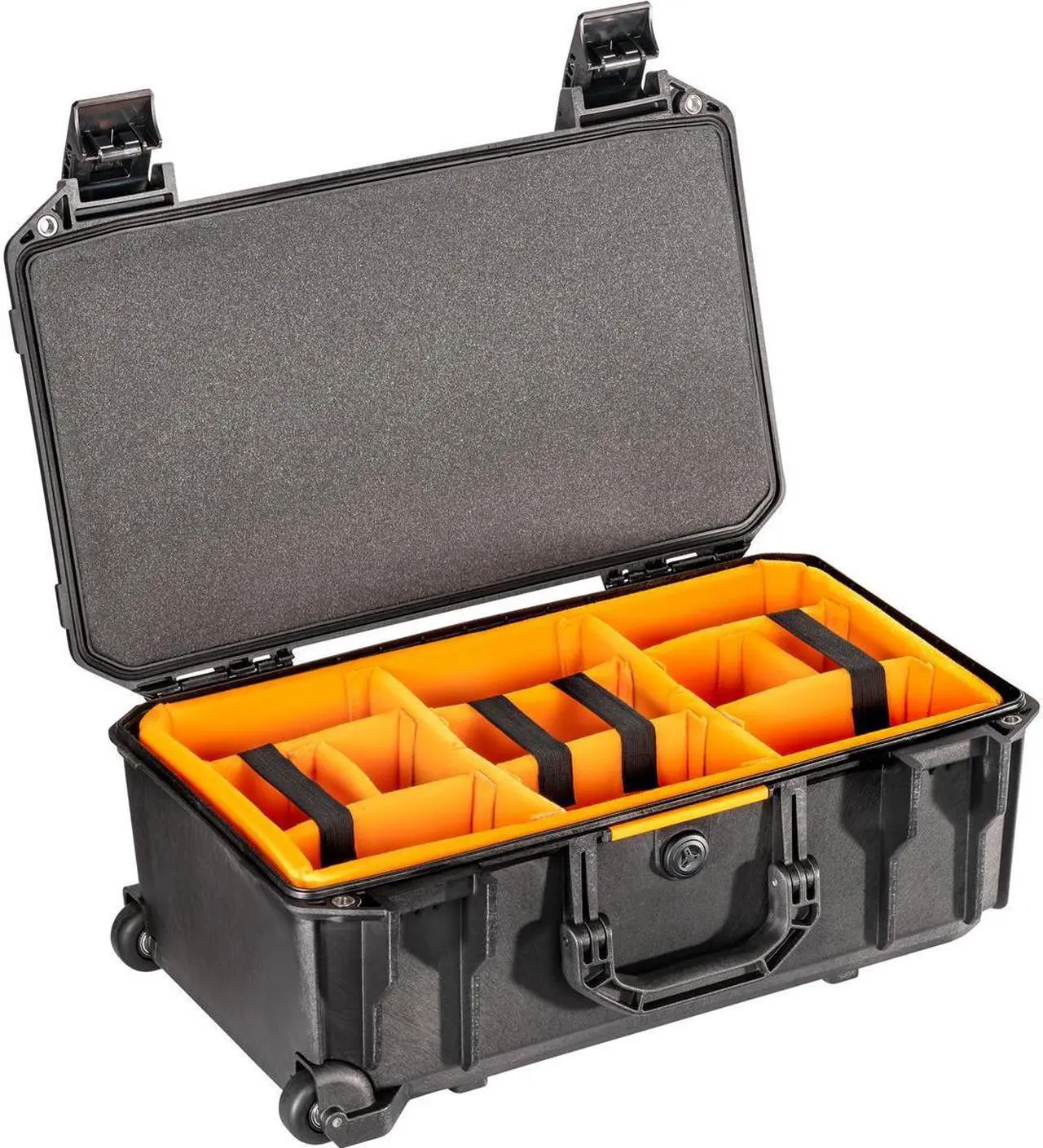 Alt view image 2 of 8 - Pelican V525 Vault Rolling Case with Padded Dividers, Black #VCV525-0040-BLK