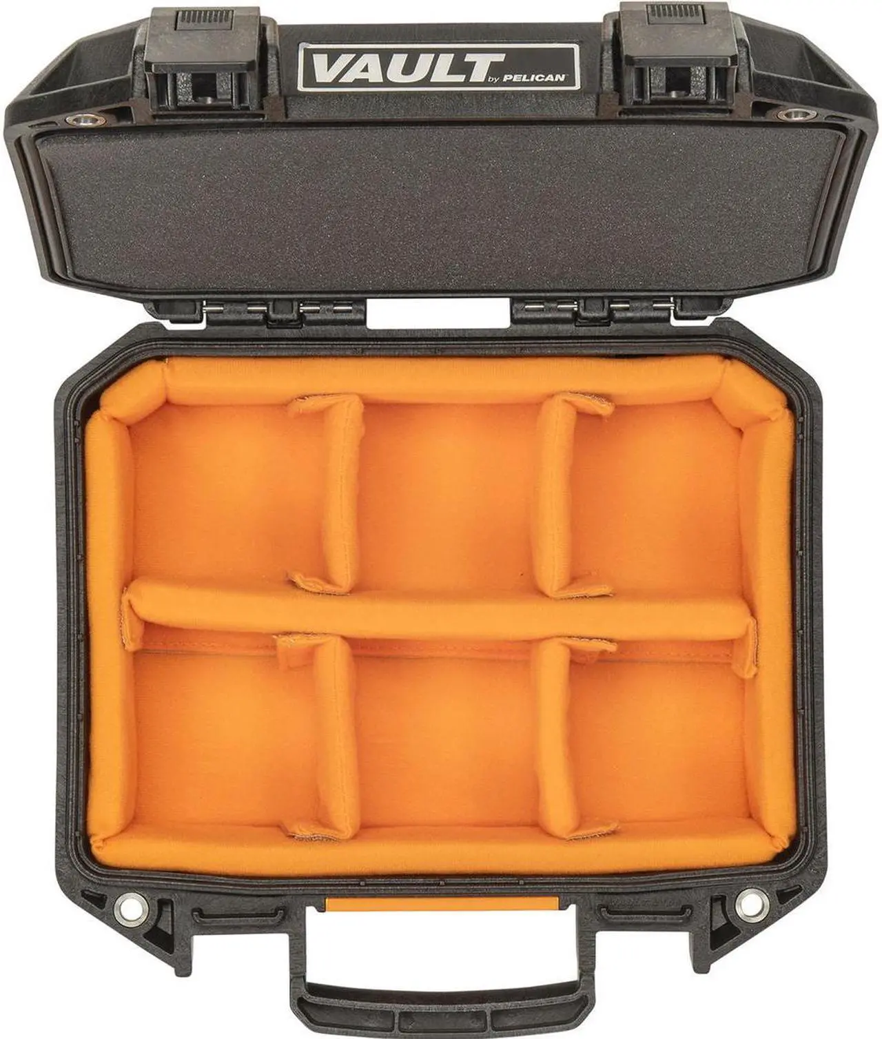 Alt view image 5 of 8 - Pelican Vault V100 Small Case with Lid Foam and Dividers, Black #VCV100-0040-BLK