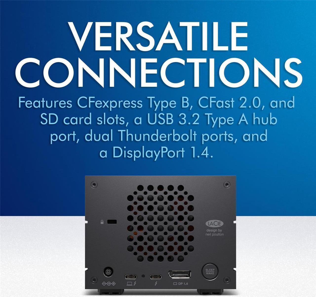 Alt view image 3 of 6 - LaCie 2big Dock Thunderbolt 3 v2 48TB HDD RAID Array with Data Recovery Services