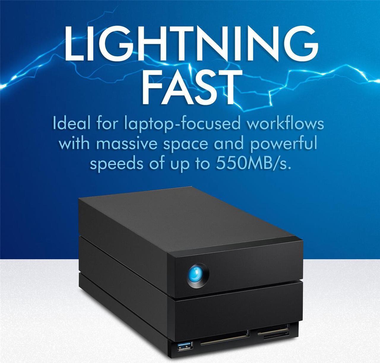 Alt view image 2 of 6 - LaCie 2big Dock Thunderbolt 3 v2 48TB HDD RAID Array with Data Recovery Services