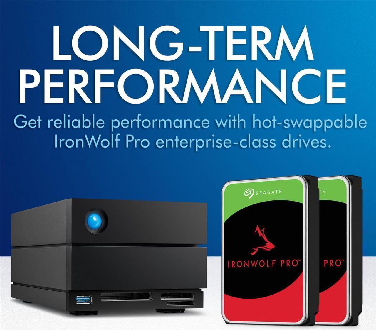 Alt view image 5 of 6 - LaCie 2big Dock Thunderbolt 3 v2 48TB HDD RAID Array with Data Recovery Services