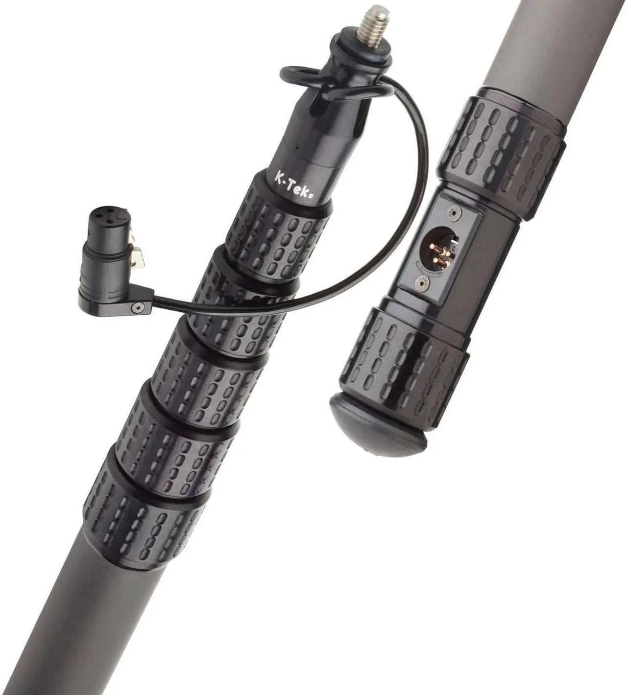 Main image of K-Tek KP12CCR 12' KlassicPro Graphite Boompole with XLR Coiled Cable & Side Exit
