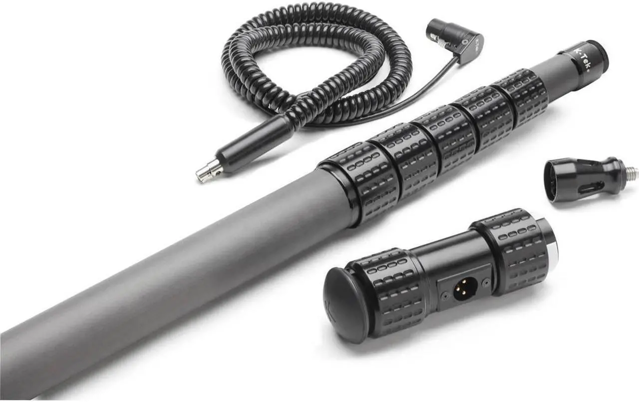 Alt view image 2 of 5 - K-Tek KP12CCR 12' KlassicPro Graphite Boompole with XLR Coiled Cable & Side Exit