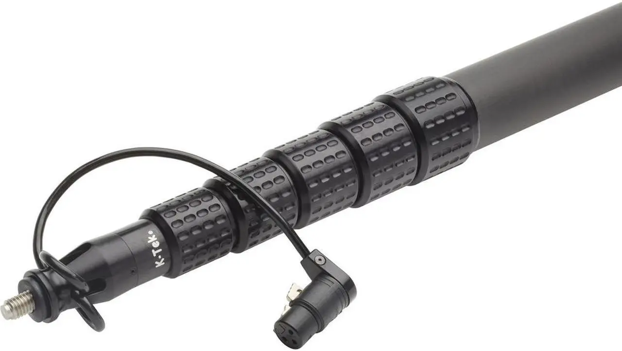 Alt view image 4 of 5 - K-Tek KP12CCR 12' KlassicPro Graphite Boompole with XLR Coiled Cable & Side Exit