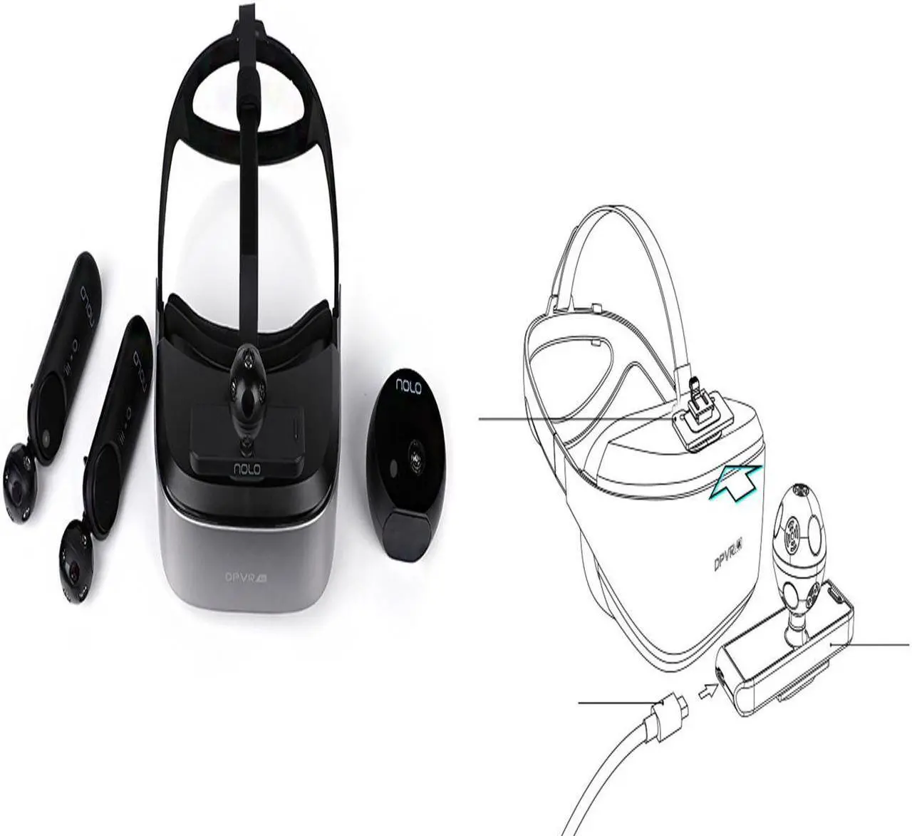 Alt view image 3 of 7 - DPVR E3 4K Gaming Combo with E3 4K VR Gaming Headset and NOLO Controller