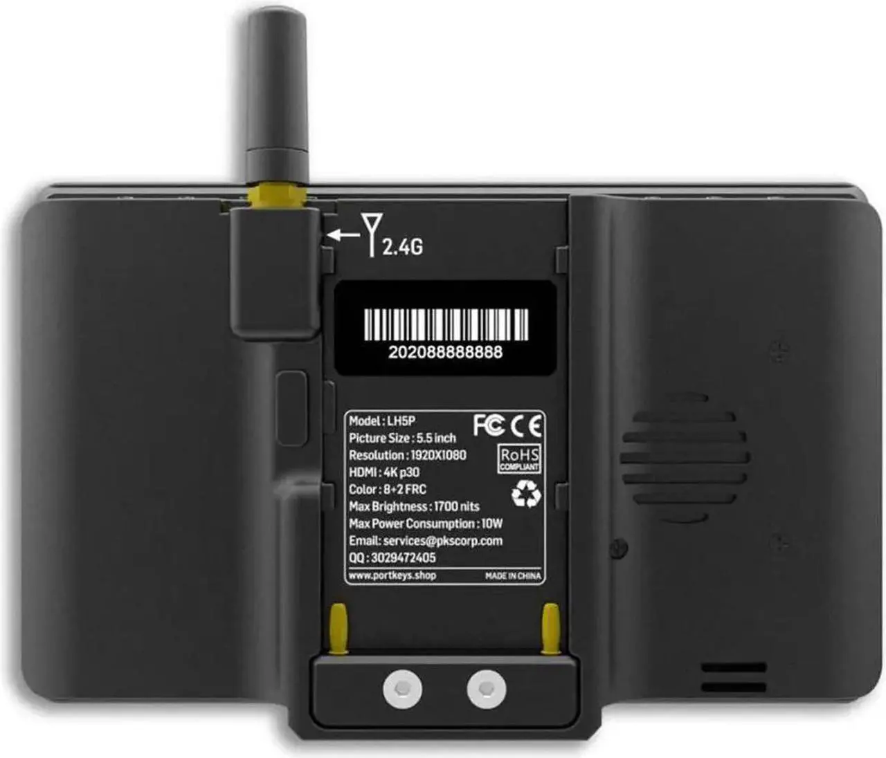 Alt view image 3 of 7 - Portkeys LH5P 5.5" Full HD Touchscreen Monitor with Camera Control for Panasonic