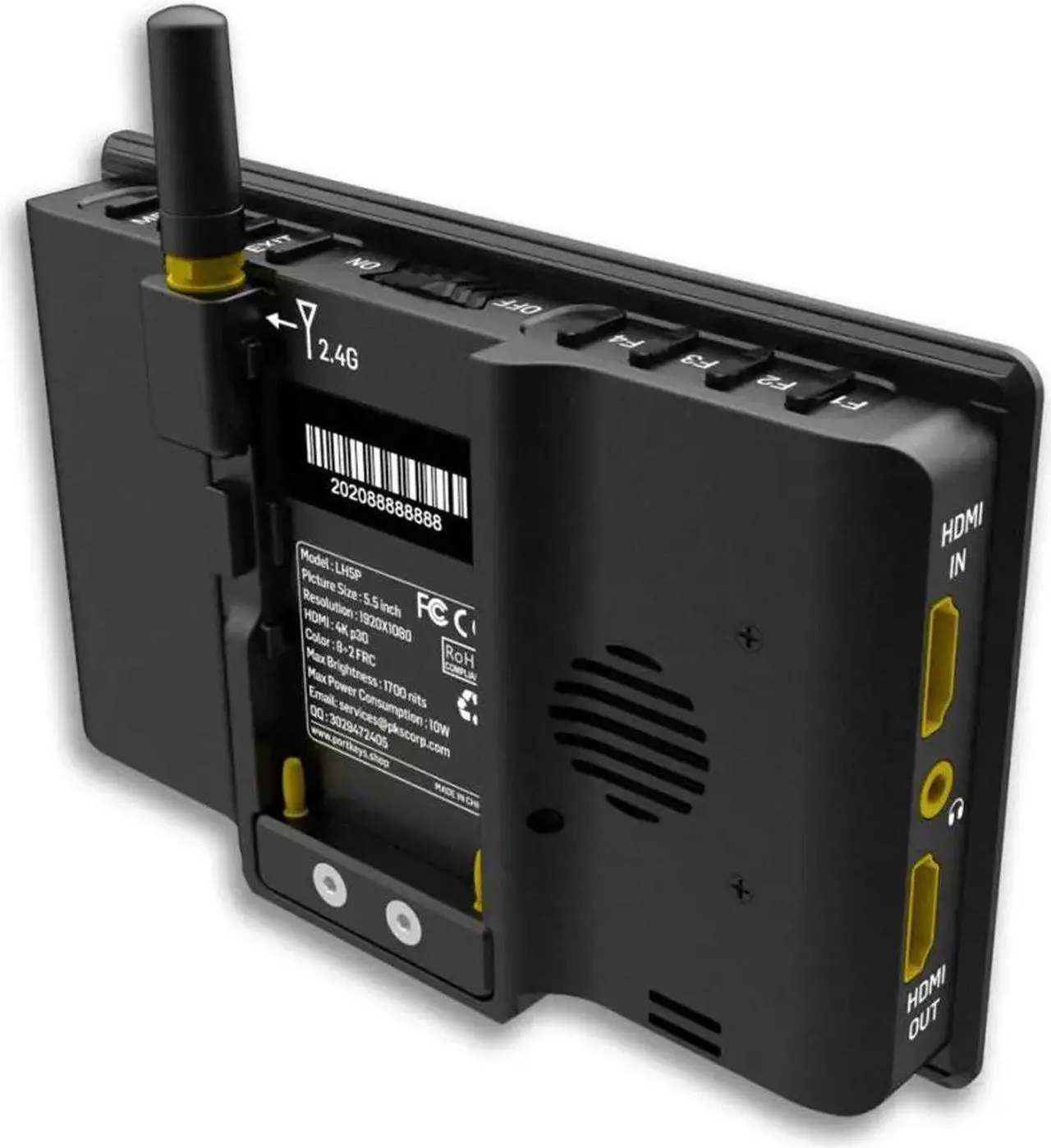 Alt view image 4 of 7 - Portkeys LH5P 5.5" Full HD Touchscreen Monitor with Camera Control for Panasonic