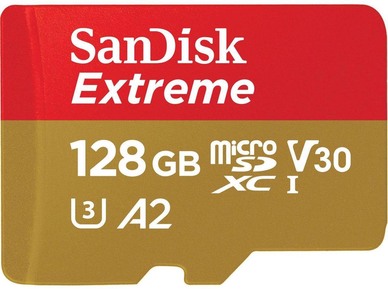 Alt view image 3 of 8 - 128GB SanDisk Extreme microSDXC Card for Mobile Gaming 4K UHD A2