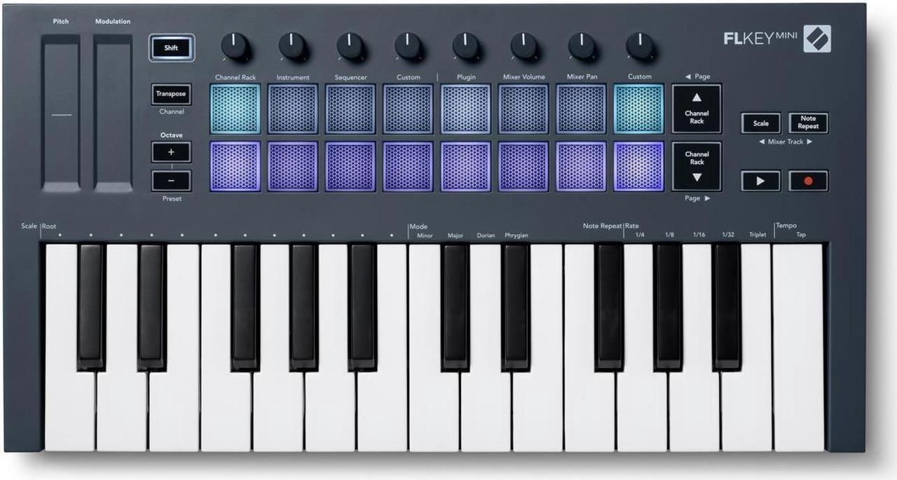Alt view image 17 of 19 - Novation FLkey Mini USB MIDI Keyboard Controller for FL Studio (25-Mini Keys)