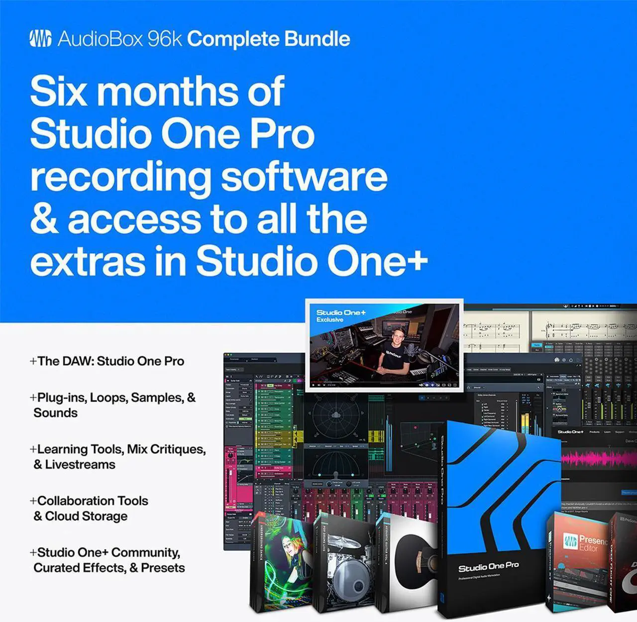 Alt view image 12 of 14 - PreSonus AudioBox USB 96 Complete Hardware/Software Recording Bundle