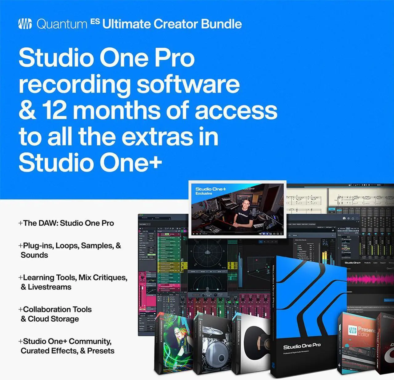 Alt view image 10 of 20 - PreSonus Quantum ES Ultimate Hardware/Software Recording Bundle