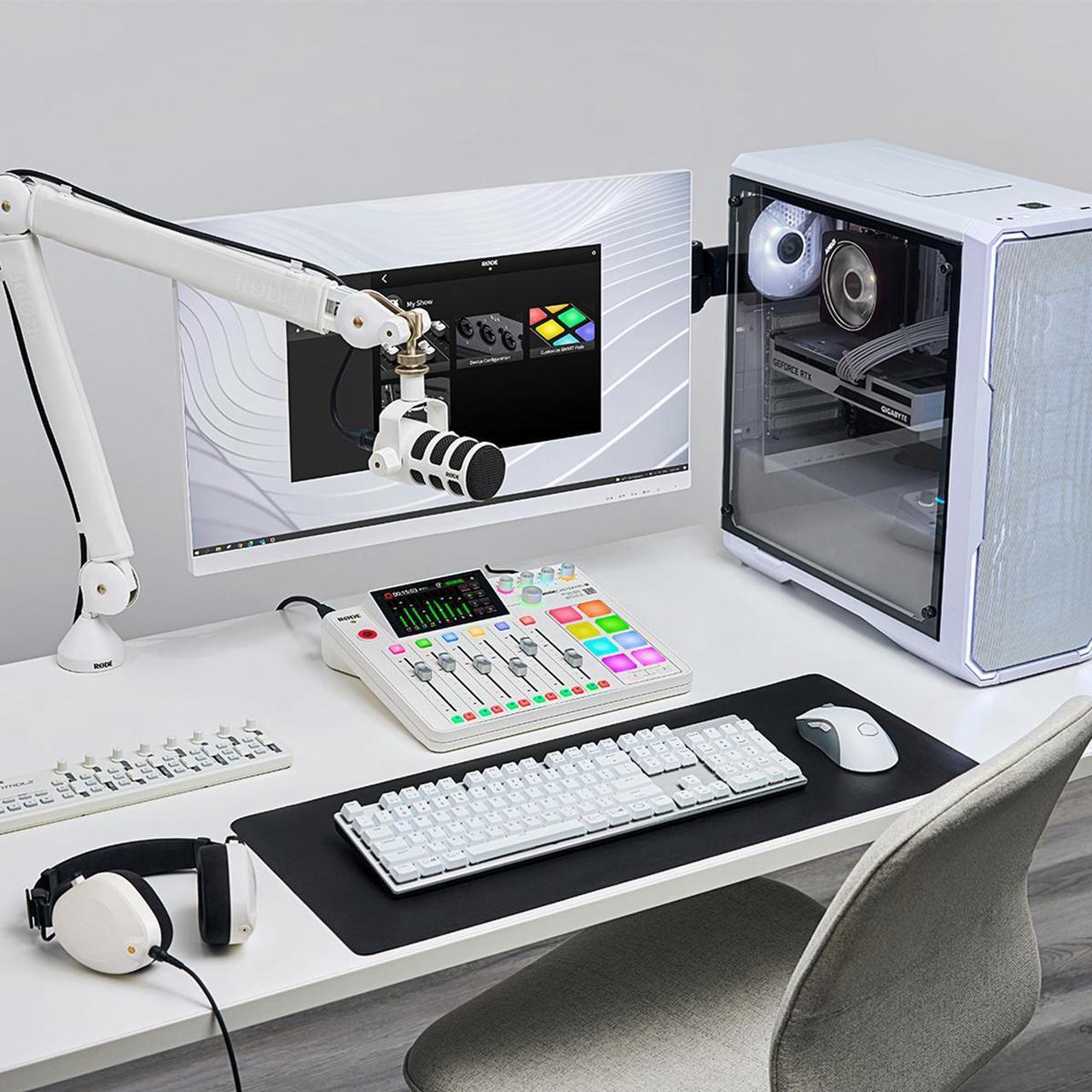 Alt view image 10 of 10 - RODE Microphone RØDECaster Pro II All-in-One Production Solution for Podcasting, Streaming, Music Production and Content Creation (White)