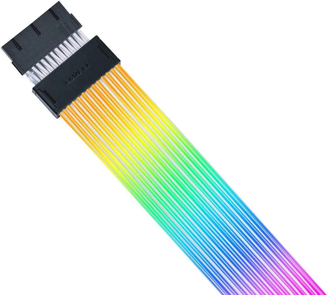 Alt view image 8 of 13 - Lian Li Strimer Wireless 24 Pin - Addressable RGB Power Extension Cable with 2.4 GHz Wireless Control -  12 Light Guides - Wireless Controller Included; a controller is required for use. (PW24-1W-T)