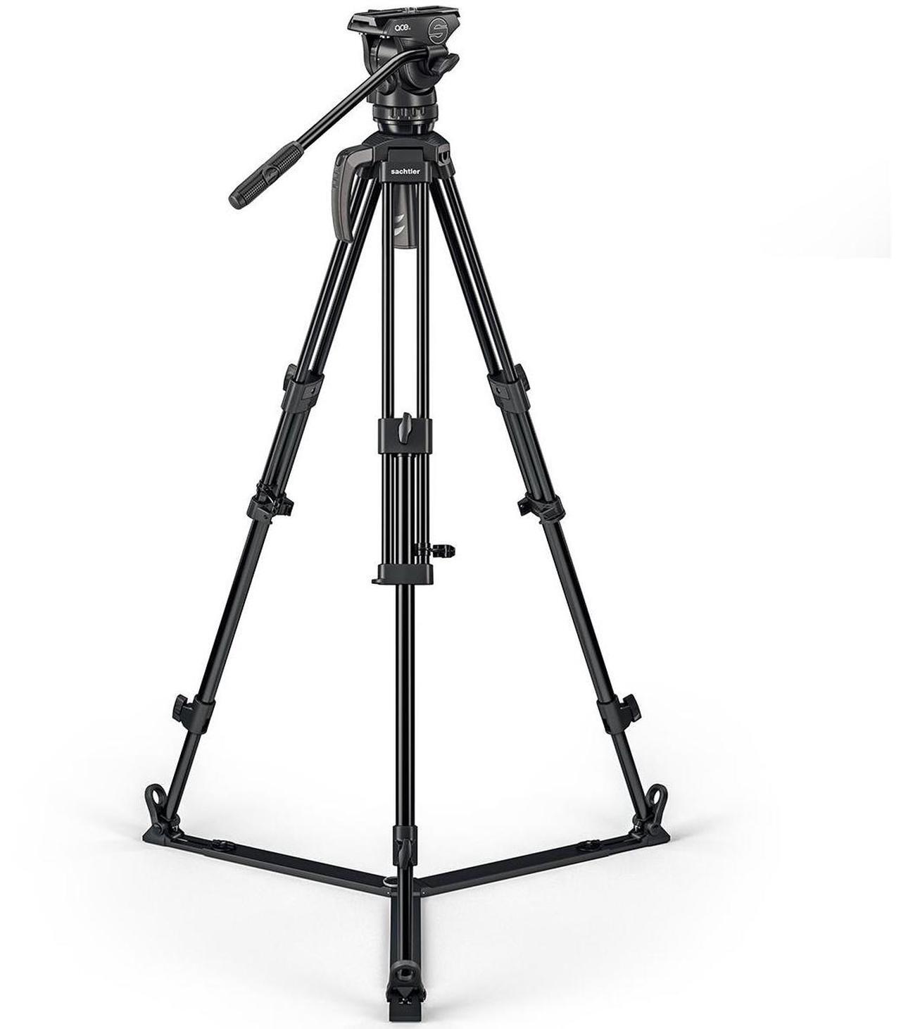 Alt view image 3 of 7 - Sachtler Ace M MK II Fluid Head w/Ace 75/2 AL MK II Tripod,SP 75 Ground Spreader