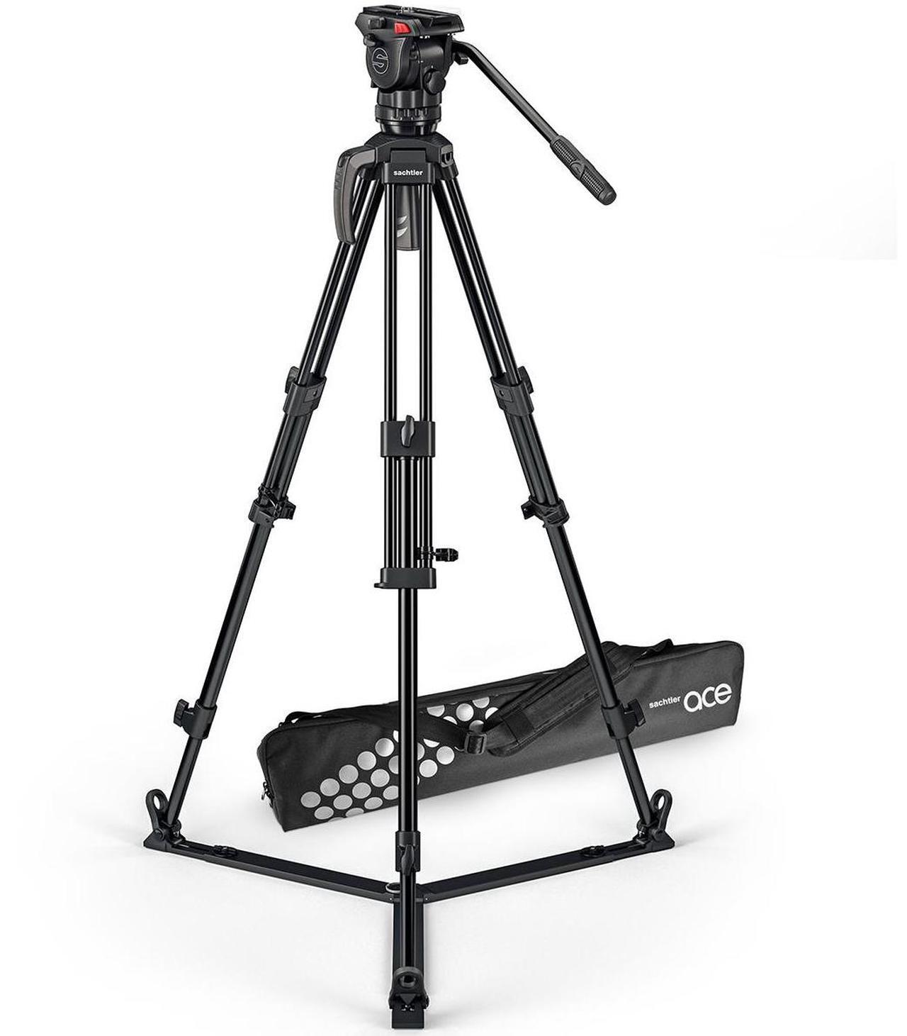 Alt view image 5 of 7 - Sachtler Ace M MK II Fluid Head w/Ace 75/2 AL MK II Tripod,SP 75 Ground Spreader