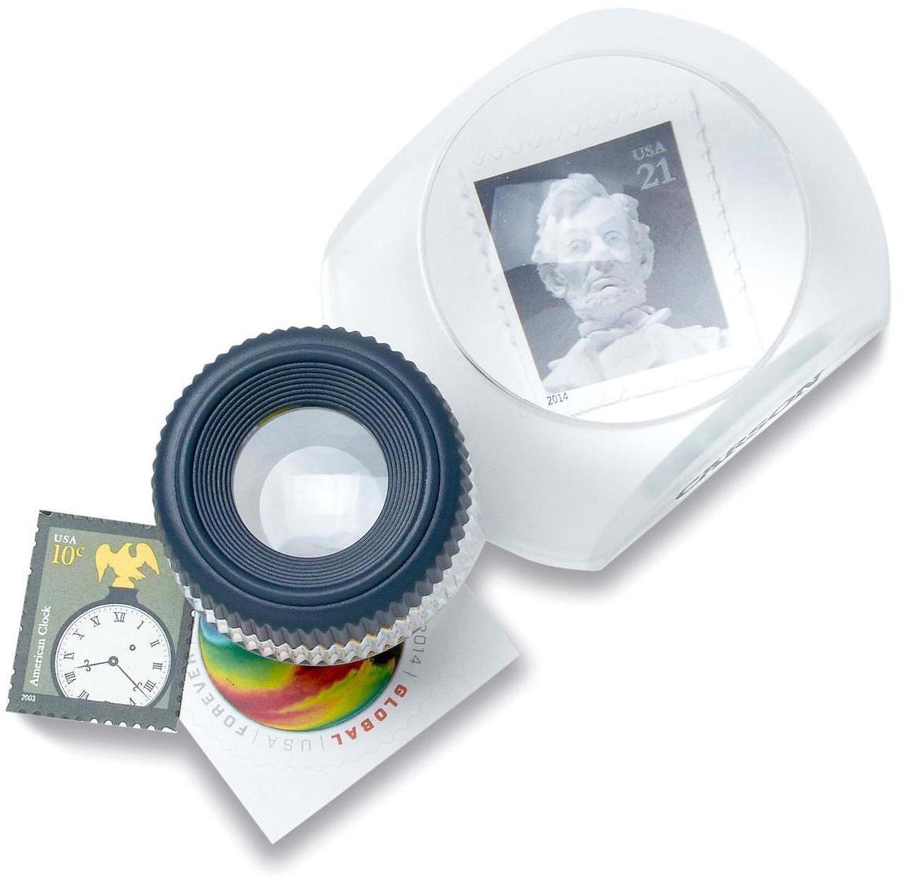 Alt view image 2 of 6 - Carson DV-30 DualView 3x Stand Magnifier with 12x Focusing Loupe