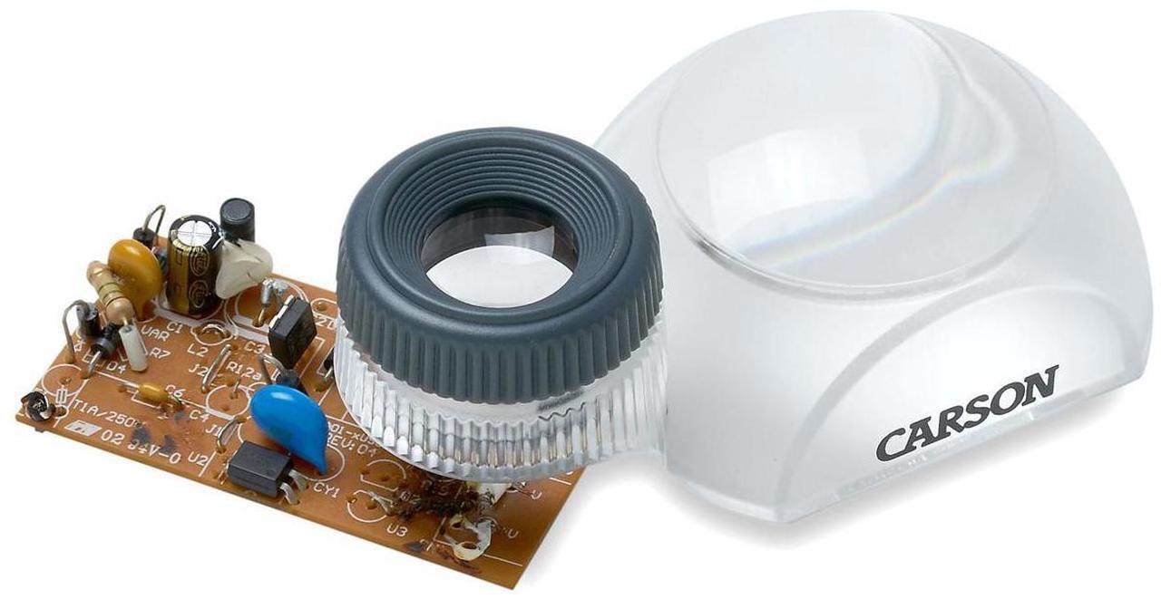 Alt view image 3 of 6 - Carson DV-30 DualView 3x Stand Magnifier with 12x Focusing Loupe