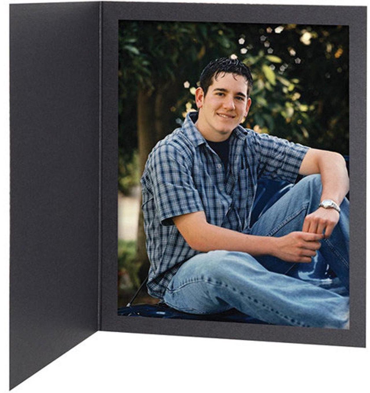 Main image of TAP Senior Slip Photo Folder for 5x7" Photo, Ebony, 25-Pack #103041R25