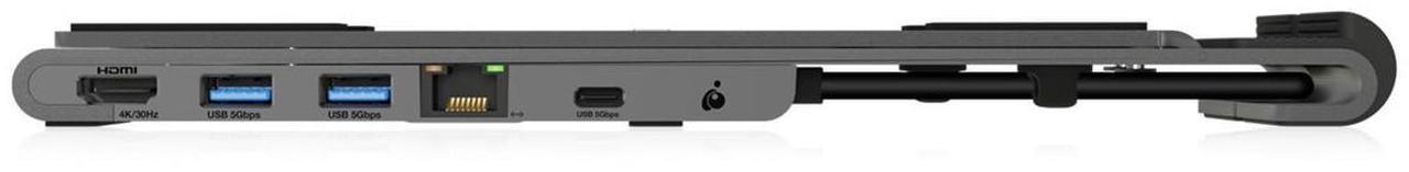 Alt view image 15 of 16 - IOGEAR Dock Pro 6-in-1 4K Dock Stand, Adjustable/Foldable Laptop Stand with Docking Station, HDMI 4K@30hz, 2x USB-A, USB-C Data, Gigabit Ethernet, 100W PD, Fast Role Swap, Win 10/11 macOS - GUD3C4K1LS