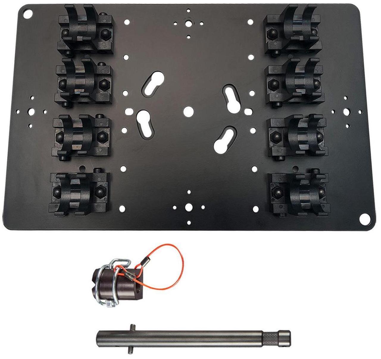 Main image of Quasar Science Quad T8 QuasarPlate, Holds up to Four T8 Linear LED Lamps #QMP4T8