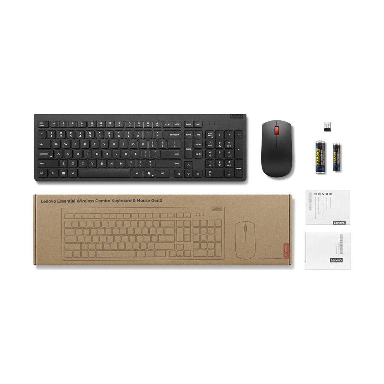 Combo Lenovo Essential Tastiera E Mouse Cablati USB – Layout Compatto Con Tastierino E Tasto Copilot