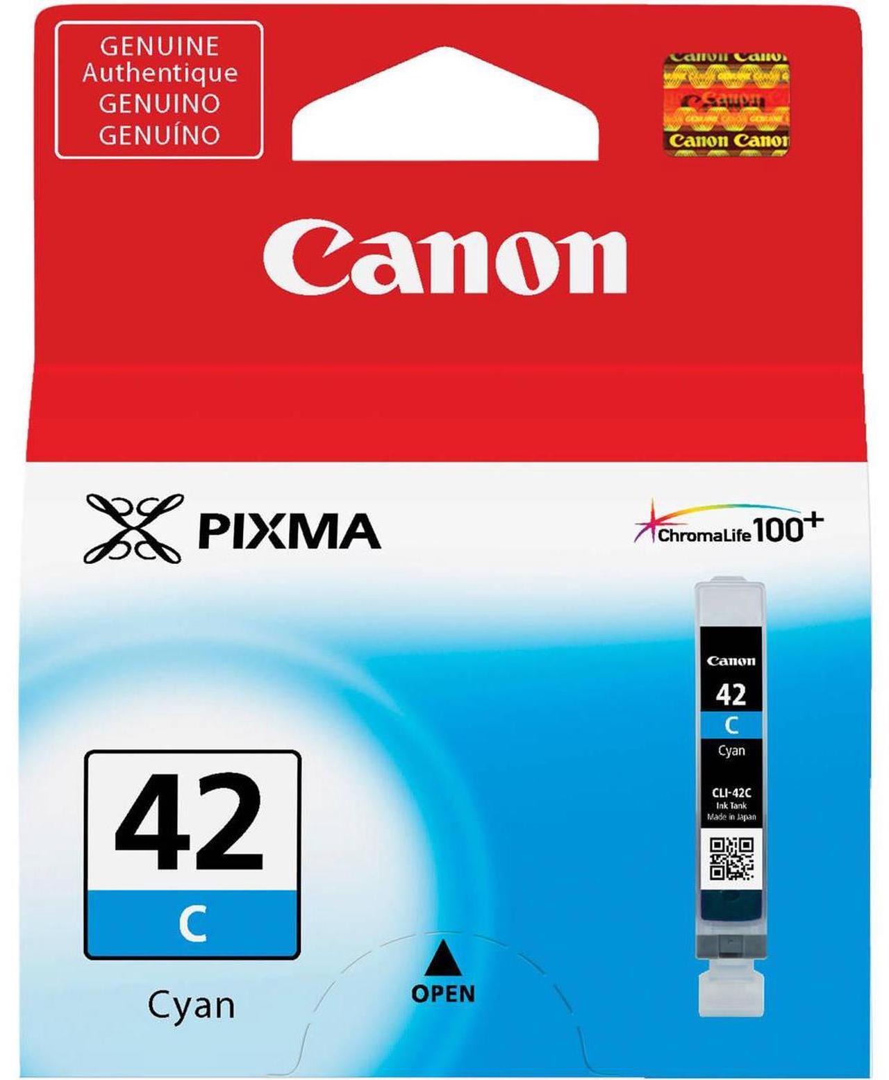 Alt view image 2 of 3 - Canon CLI-42 Cyan Ink Cartridge for Pixma PRO-100 Inkjet Photo Printer, 2-Pack