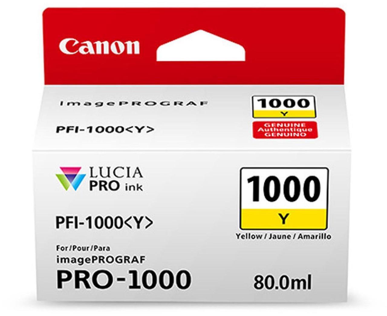 Alt view image 7 of 8 - Canon PFI-1000 Y LUCIA PRO Yellow Ink Tank (80ml)