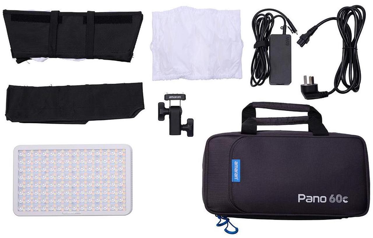 Alt view image 2 of 7 - amaran Pano 60c 60W RGBWW LED Light Panel Kit, White #MP0100008T