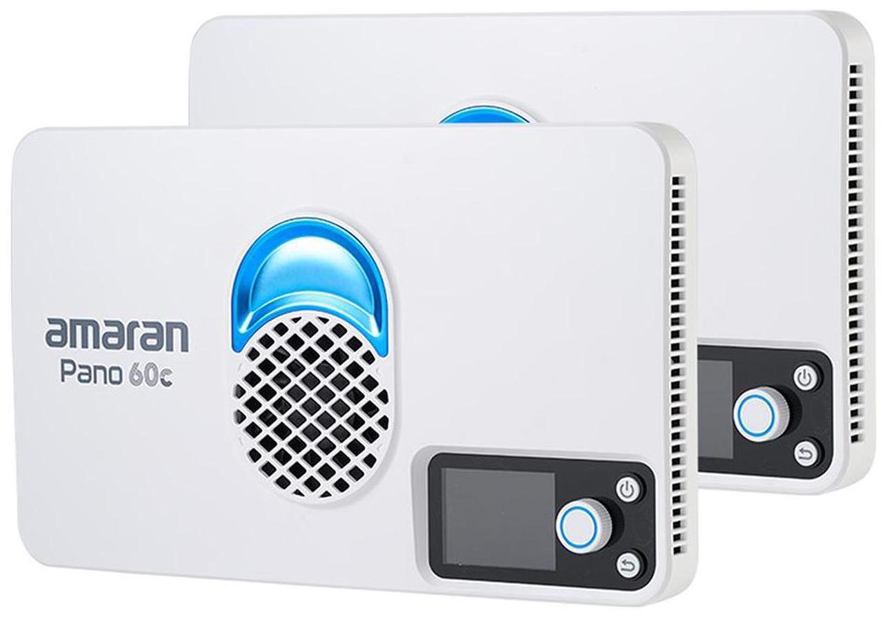 Alt view image 4 of 7 - amaran Pano 60c 60W RGBWW LED 2-Light Panel Kit, White #MP01000096