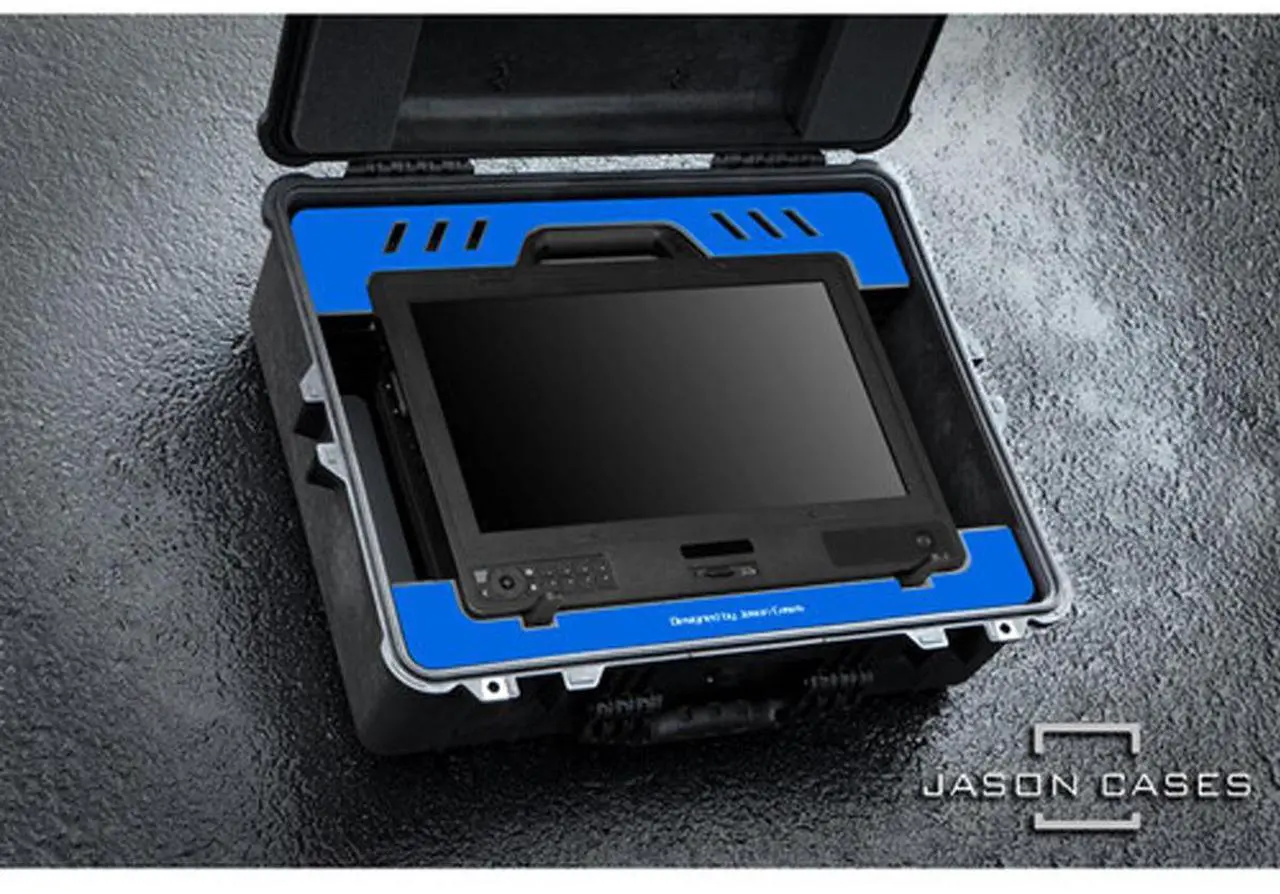 Alt view image 2 of 4 - Jason Cases Hard Case with Foam for SmallHD Cine 18" Monitor, Blue Overlay